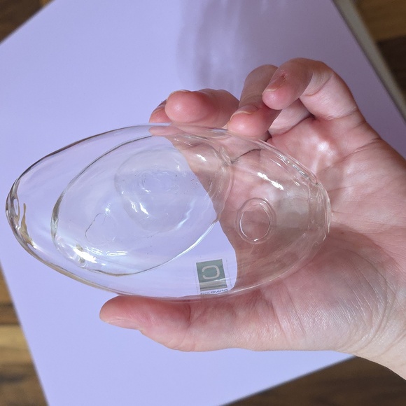 Rockpile Glass Modern MCM Clear Flower Vase Contempary Atomic Unique Organic - Picture 5 of 5